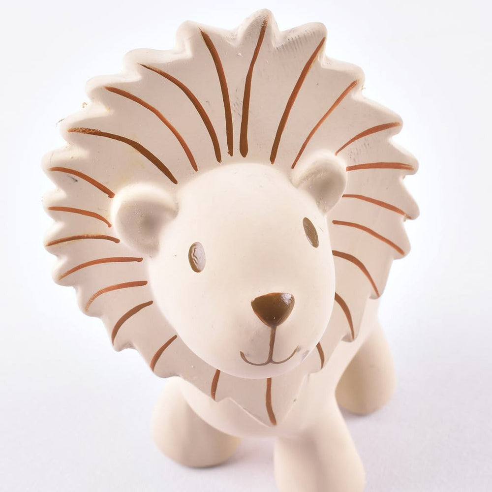 Lion Organic Natural Rubber Rattle Teether Bath Toy Tikiri Toys USA