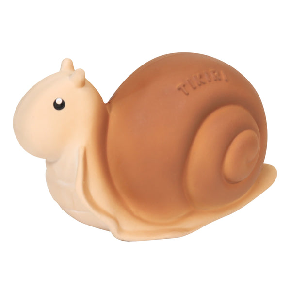 Snail Natural Rubber Teether, Rattle & Bath Toy