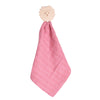 Lion Comforter in Dusty Pink Muslin with Organic Natural Rubber Teether