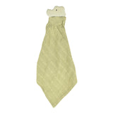 Crocodile Comforter-Olive Green Muslin with Organic Natural Rubber Teether