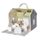Doll House with Wooden Furniture