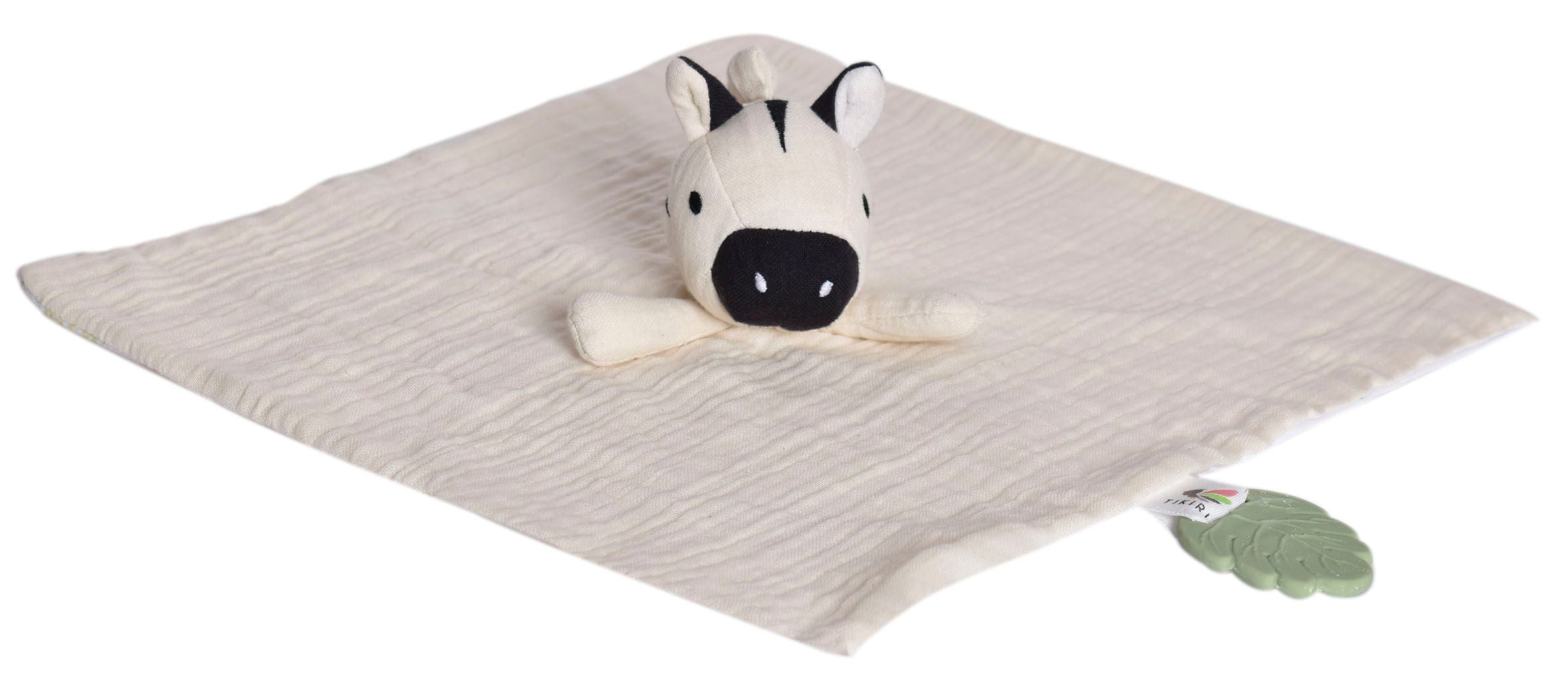 Zebra Comforter with Rubber Teether