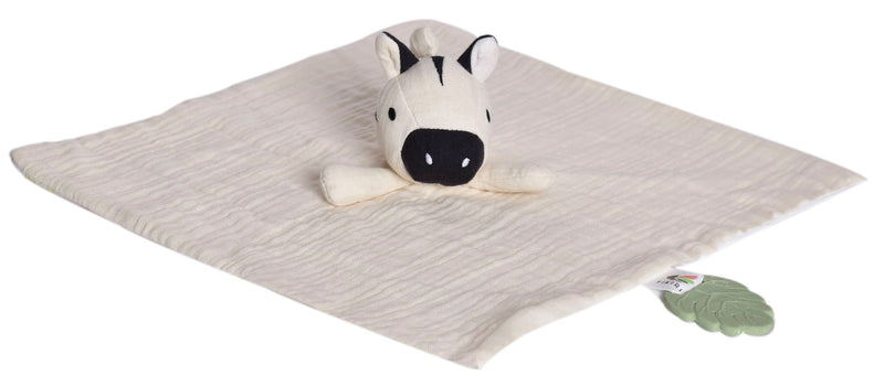 Zebra Comforter with Rubber Teether