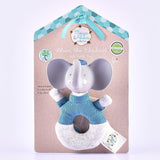 Alvin the Elephant - Soft Rattle with Organic Natural Rubber Head