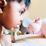 Hippo Organic Natural Rubber Rattle, Teether & Bath Toy